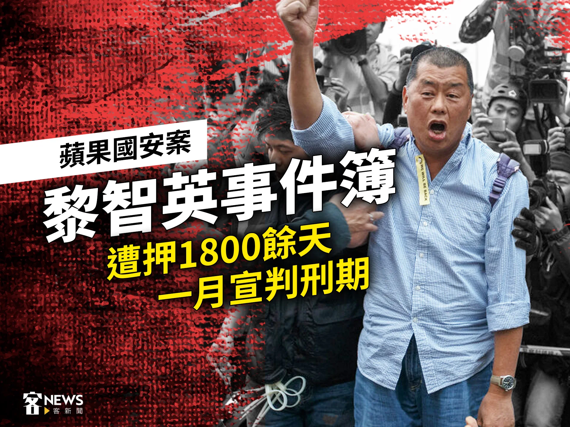 蘋果國安案／黎智英事件簿　遭押1800餘天、一月宣判刑期's story cover image