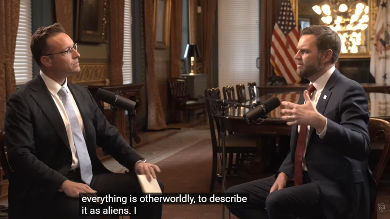 美副總統范斯是UFO迷！揭密外星人是「惡魔」？