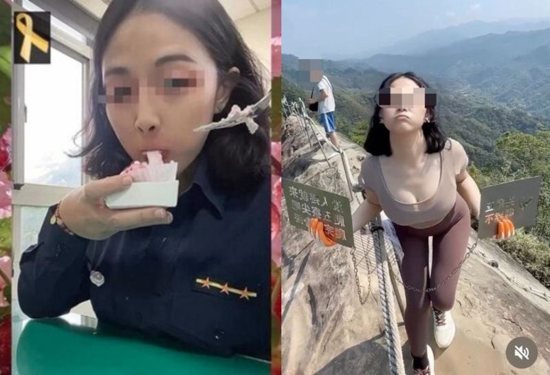悼念學妹竟「胸貼桌面」吃大福！奇葩片遭轟　身分起底正是控退警「瀟湘公子」性騷女警's story cover image